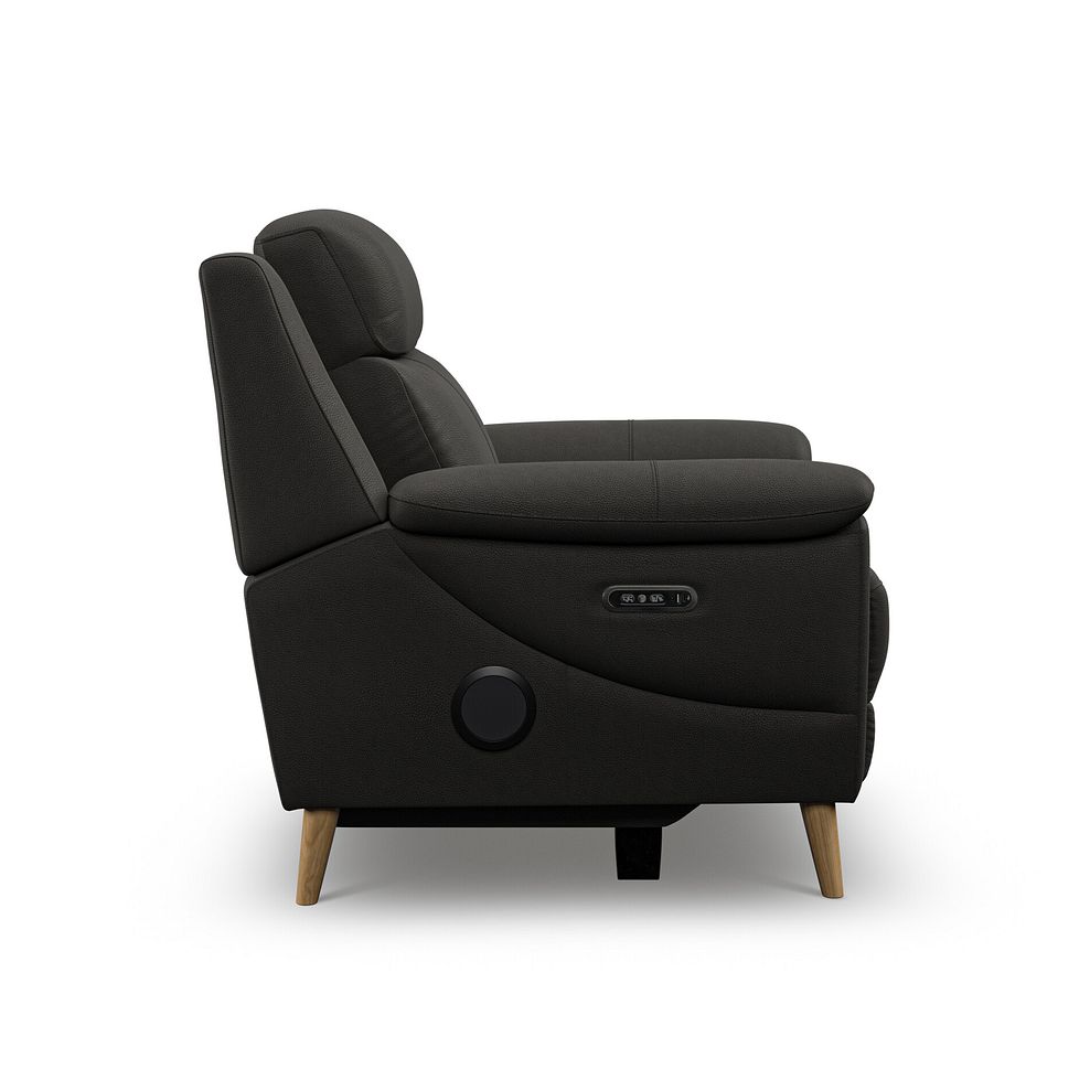Brunel Electric Recliner Armchair with Speakers in Storm Leather 6