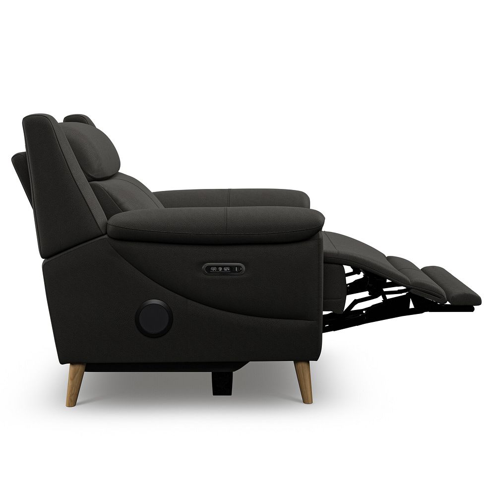 Brunel Electric Recliner Armchair with Speakers in Storm Leather 7
