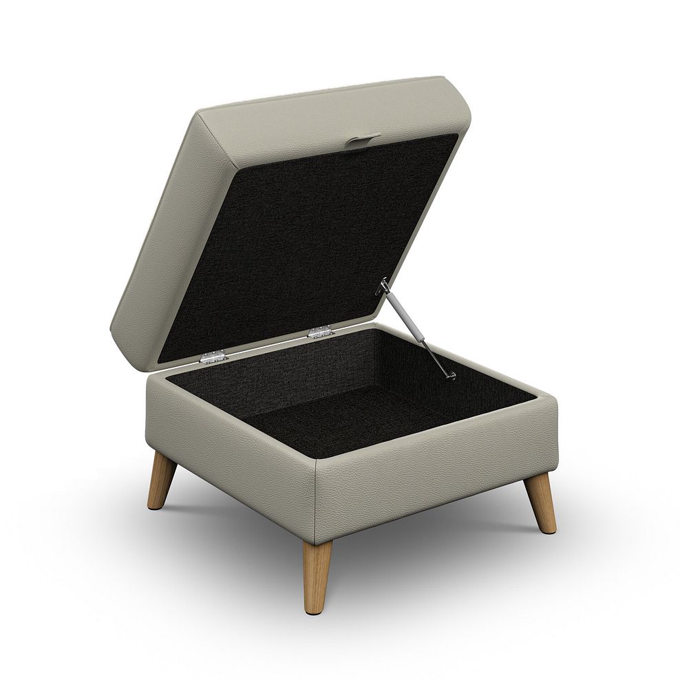 Brunel Storage Footstool in Bone China Leather 2
