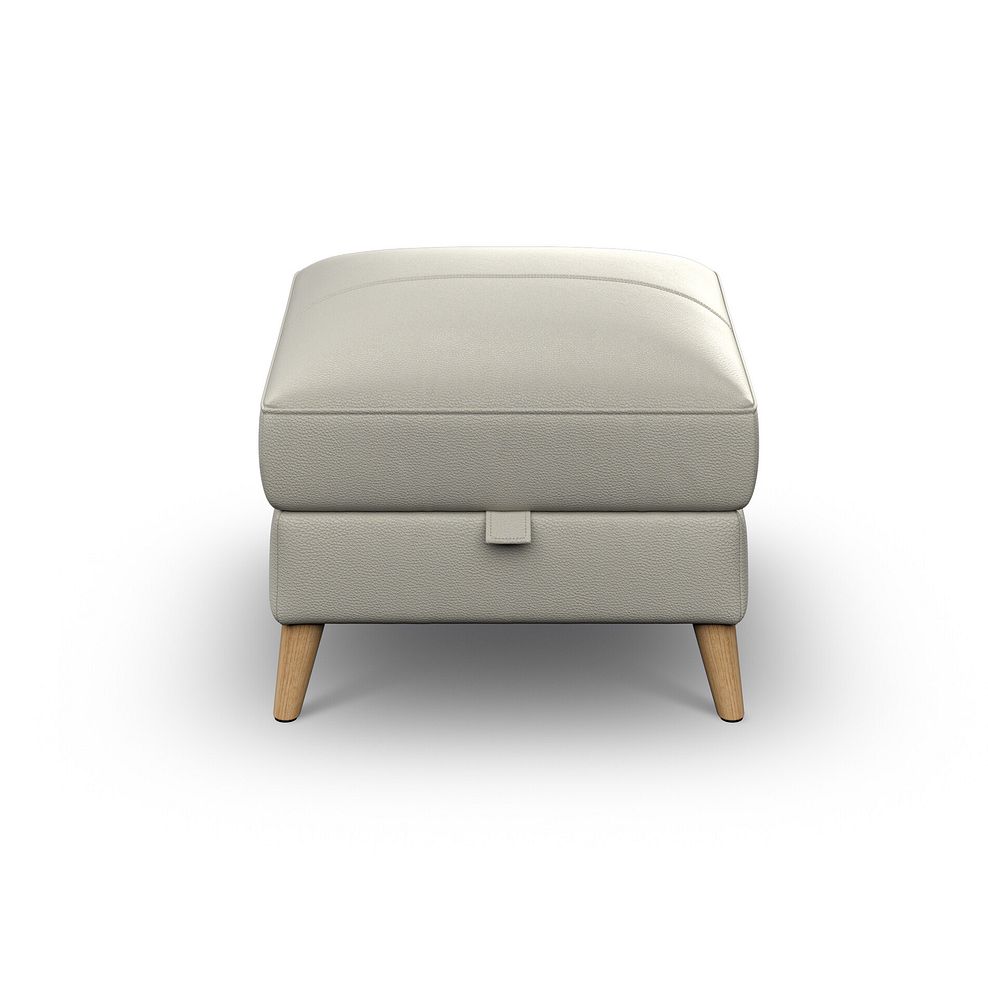 Brunel Storage Footstool in Bone China Leather 3