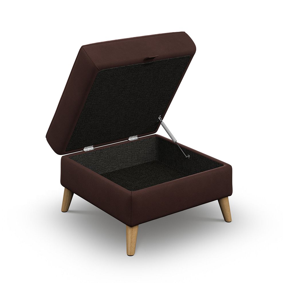 Brunel Storage Footstool in Chestnut Leather 2
