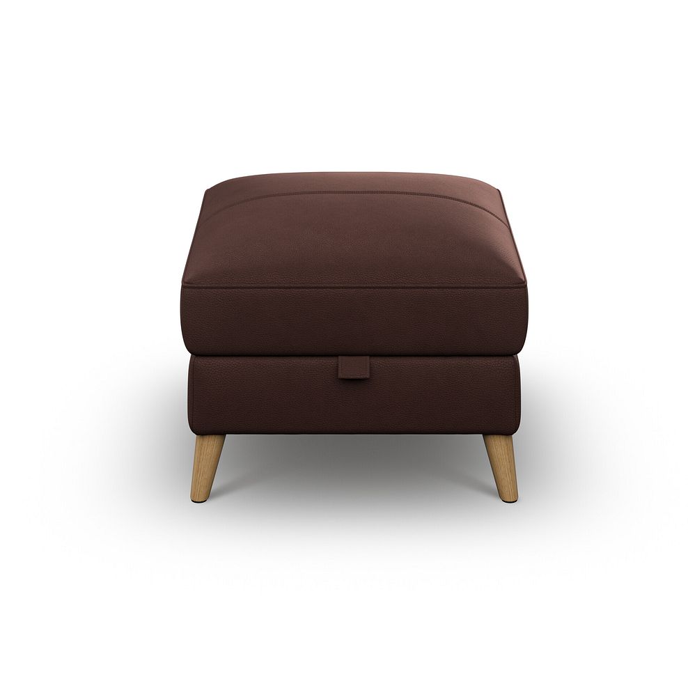 Brunel Storage Footstool in Chestnut Leather 3