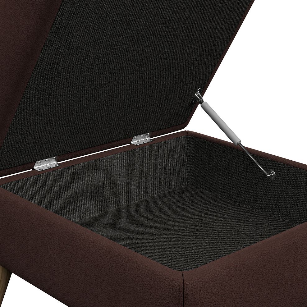 Brunel Storage Footstool in Chestnut Leather 6