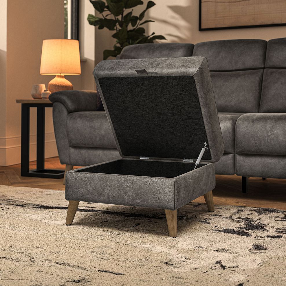 Brunel Storage Footstool in Marble Mink Fabric 3