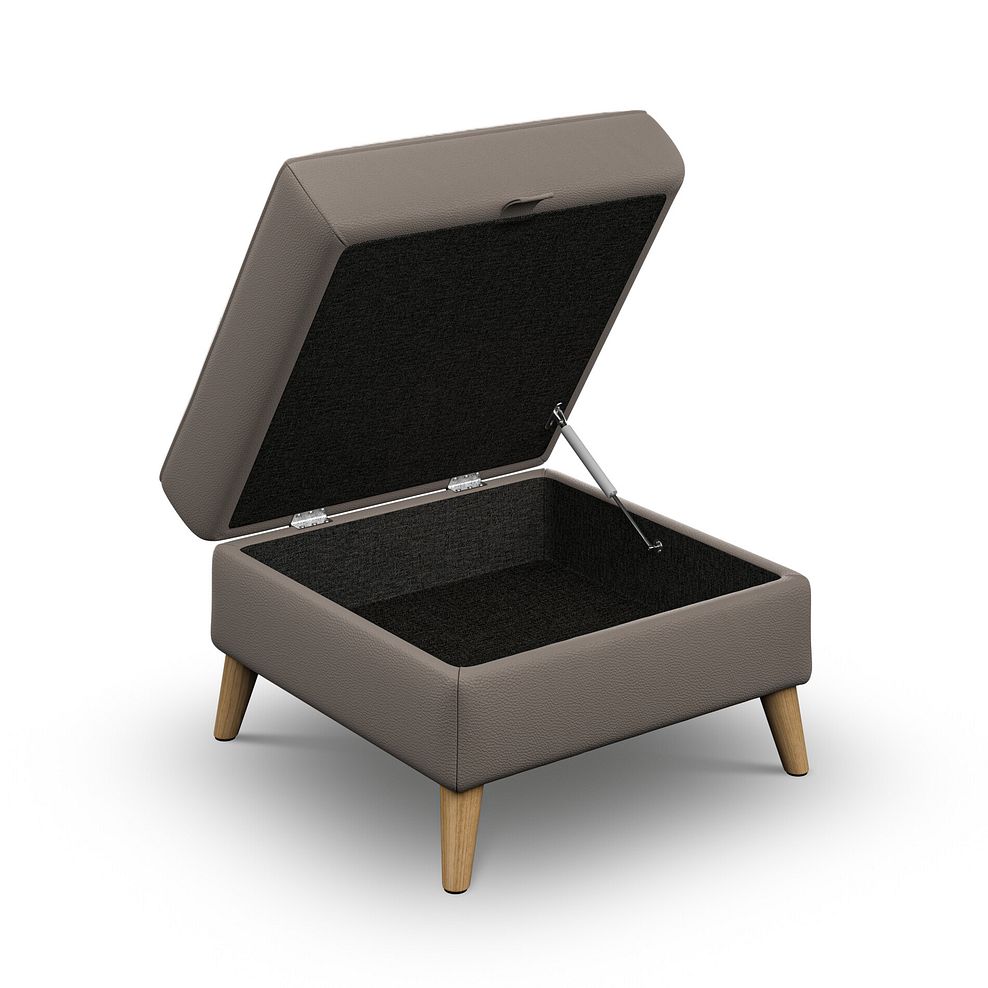 Brunel Storage Footstool in Oyster Leather 2