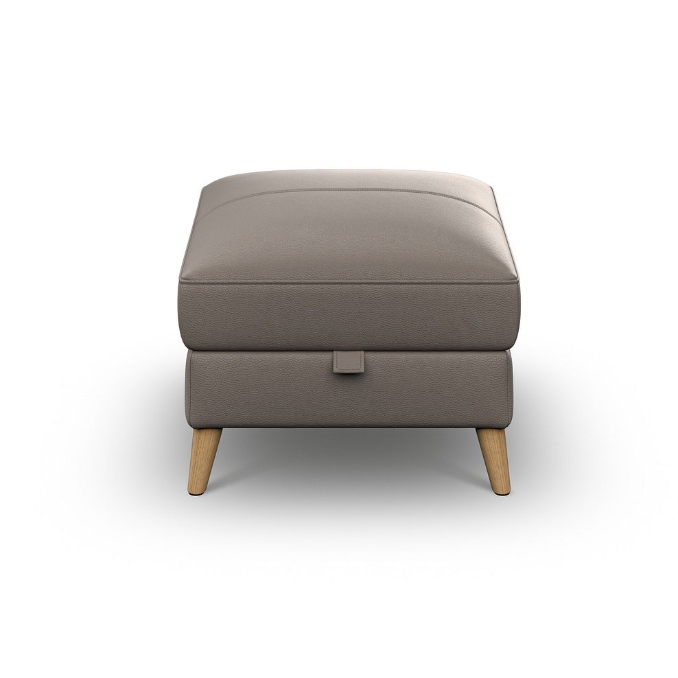 Brunel Storage Footstool in Oyster Leather 3