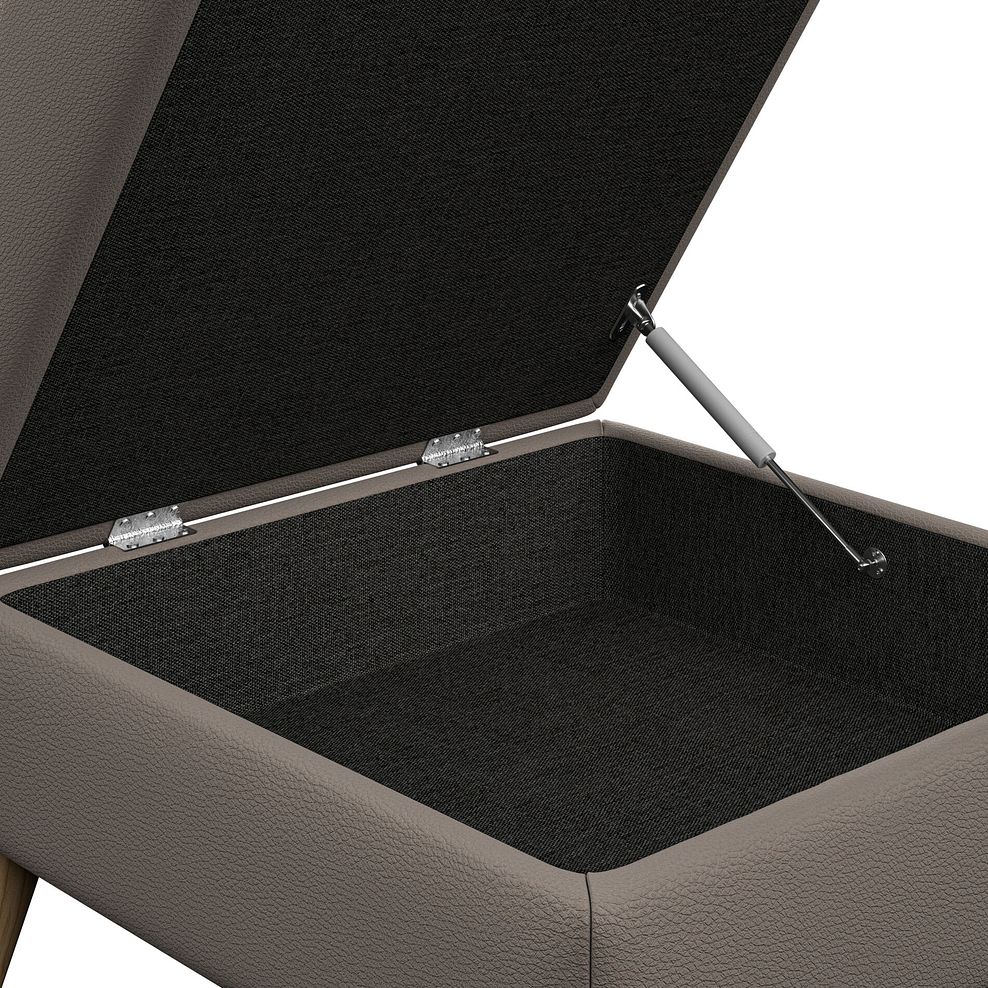 Brunel Storage Footstool in Oyster Leather 6