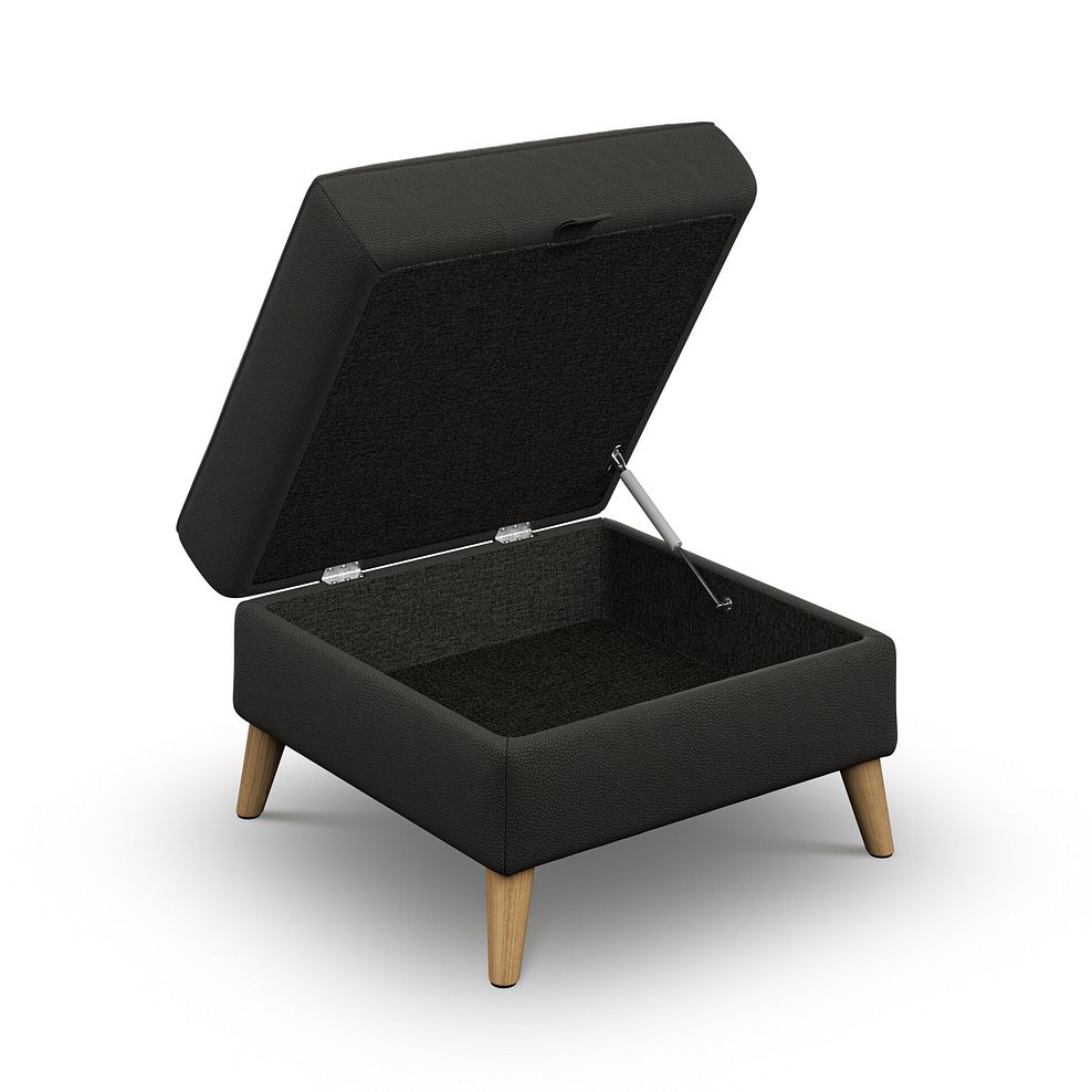 Brunel Storage Footstool in Storm Leather 2