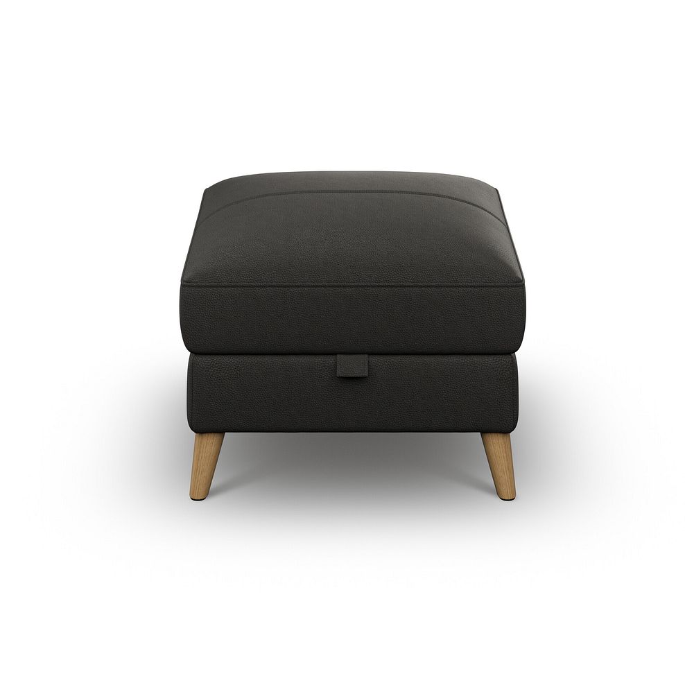 Brunel Storage Footstool in Storm Leather 3