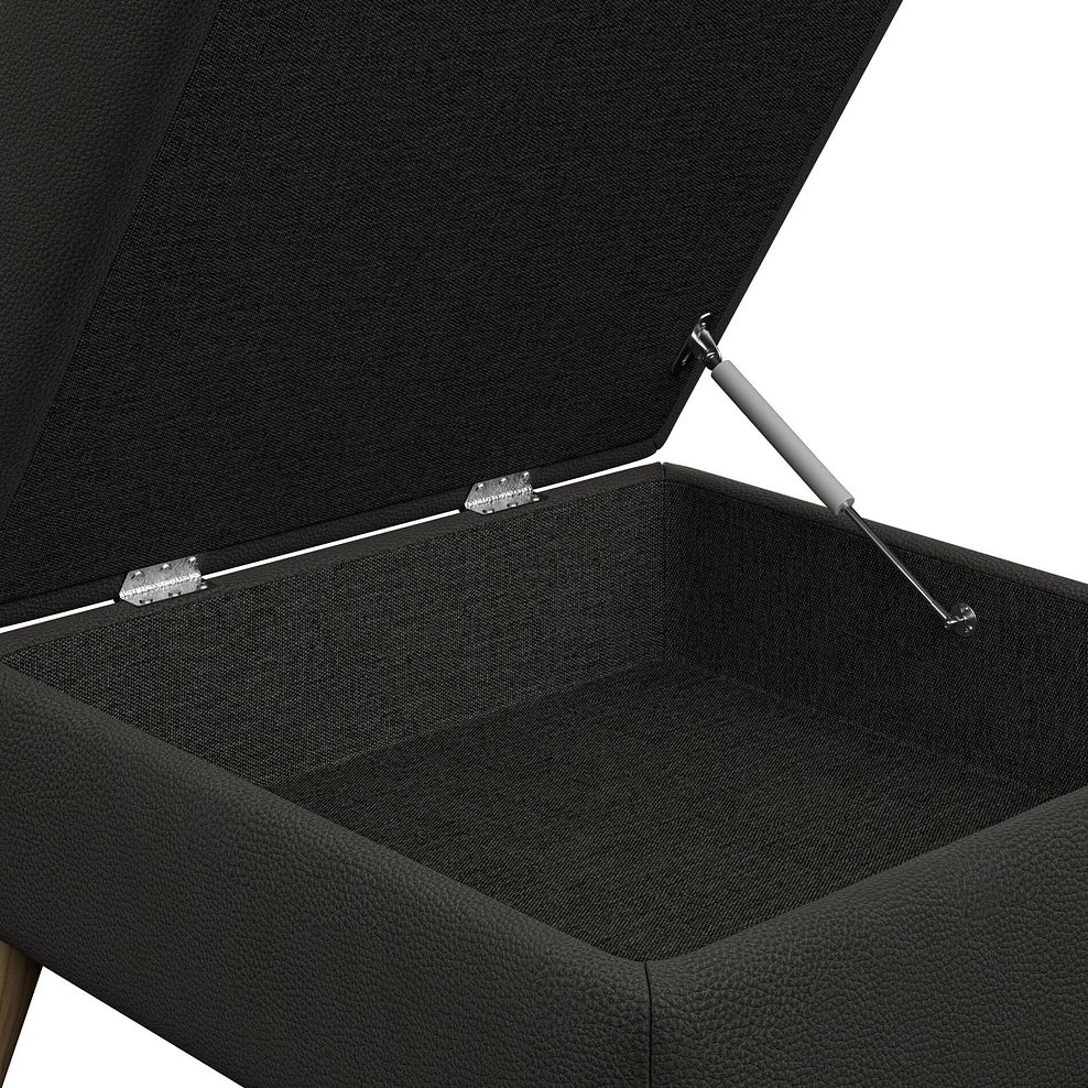 Brunel Storage Footstool in Storm Leather 6