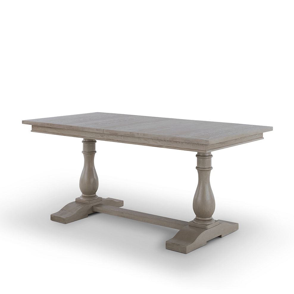 Burleigh 5ft11" Dining Table and 6 Isobel Chairs in Storm Grey Velvet with Weathered Oak Legs Thumbnail 3