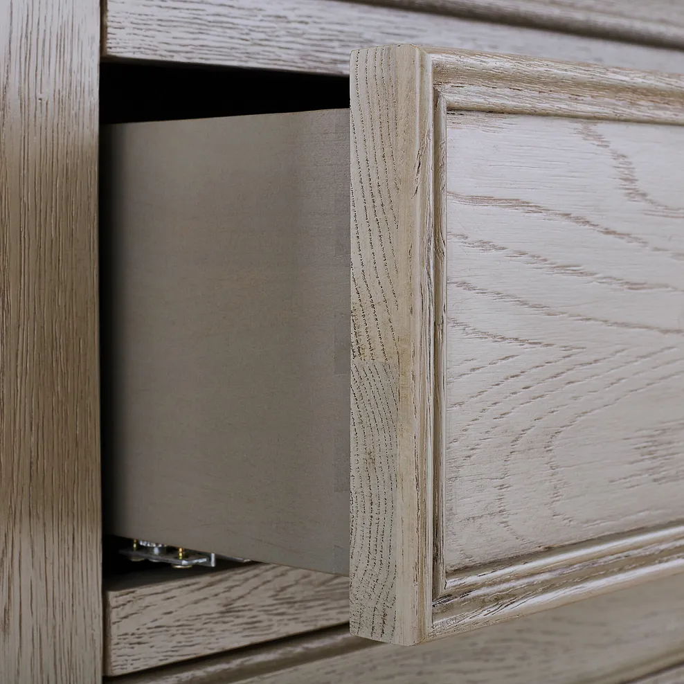 Burleigh Light Grey 7 Drawer Chest (3+4) - Solid Hardwood 6