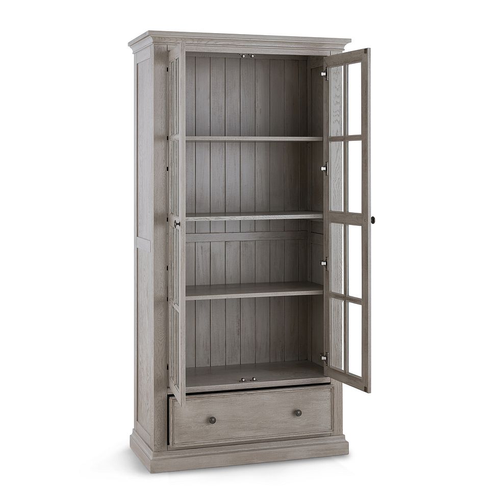 Burleigh Light Grey Display Cabinet - Solid Hardwood Thumbnail 5