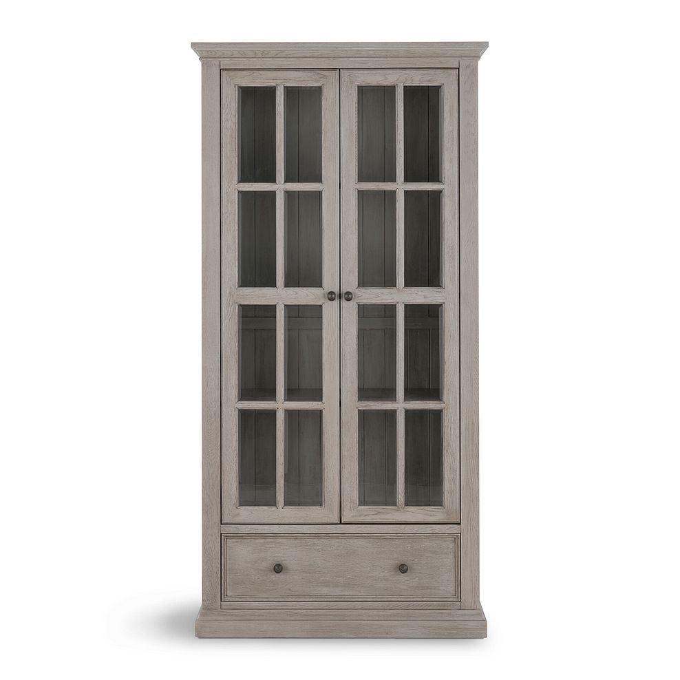Burleigh Light Grey Display Cabinet - Solid Hardwood 4