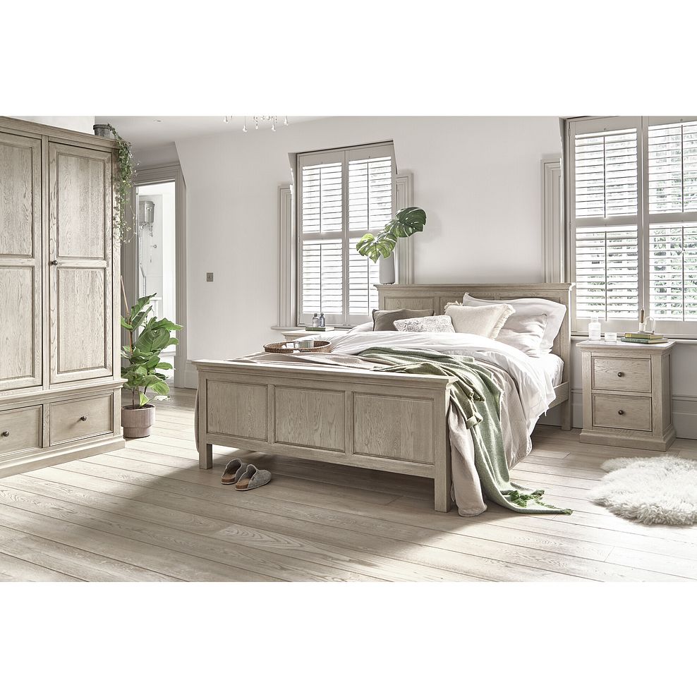 Burleigh Light Grey Double Bed - Solid Hardwood Thumbnail 2