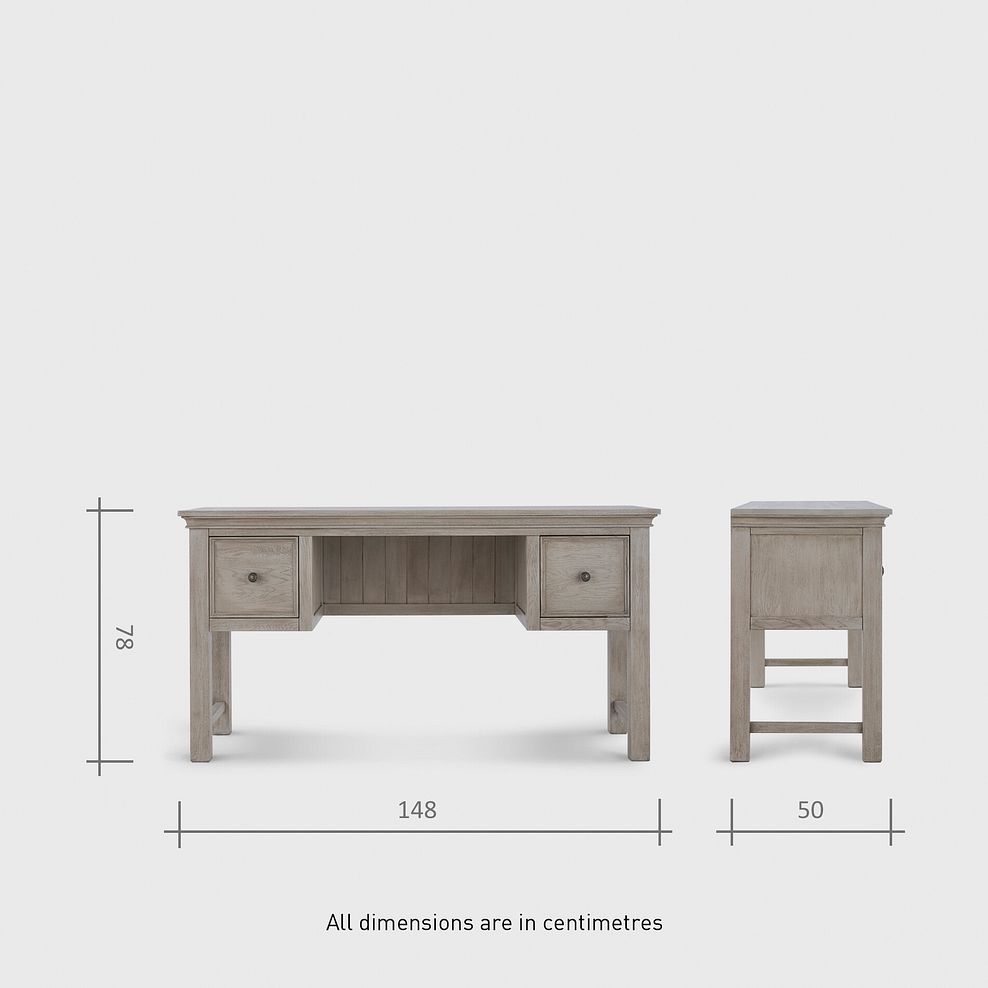 Burleigh Light Grey Dressing Table - Solid Hardwood 8