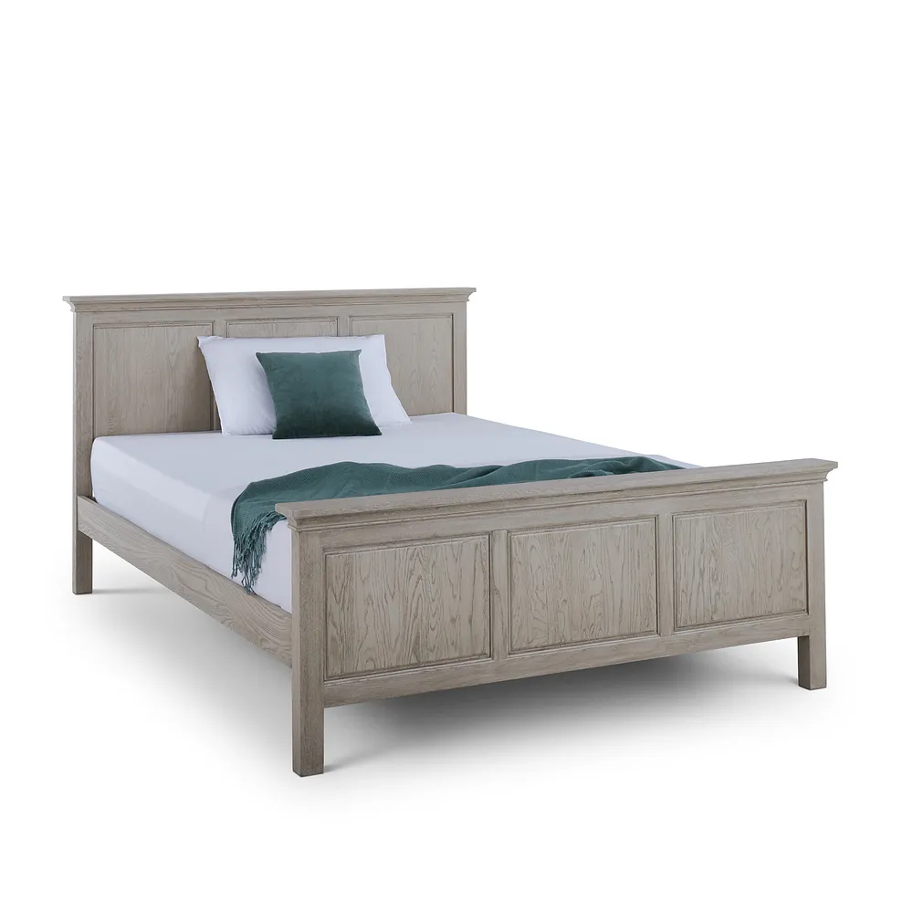 Burleigh Light Grey King-Size Bed - Solid Hardwood