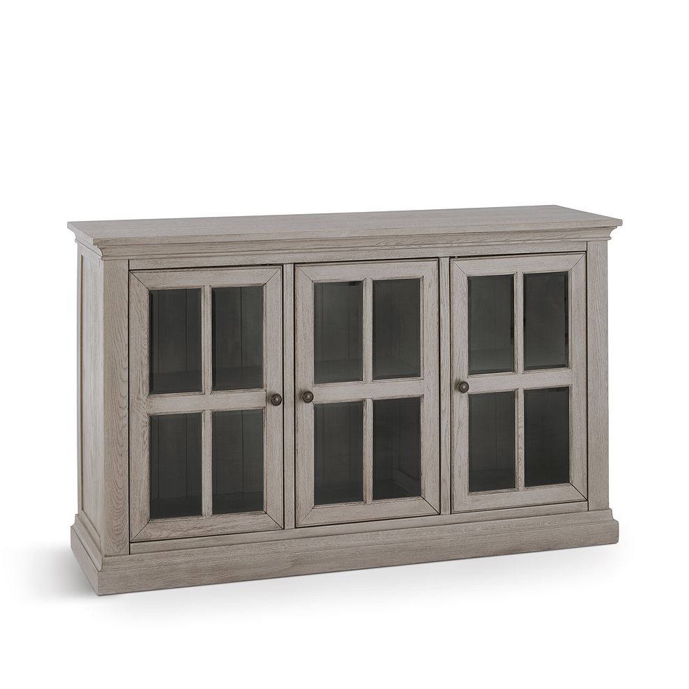 Burleigh Light Grey Large Glazed Display Sideboard - Solid Hardwood 3