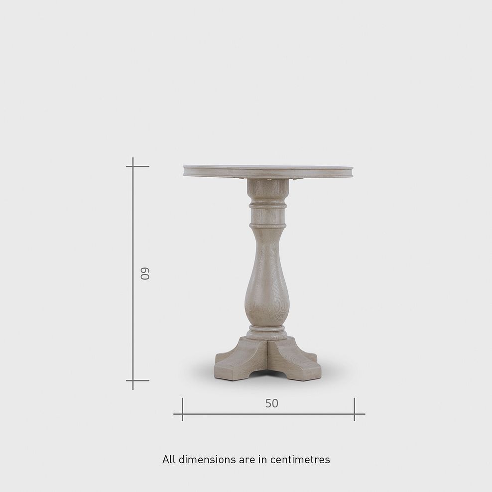 Burleigh Light Grey Side Table - Solid Hardwood 7