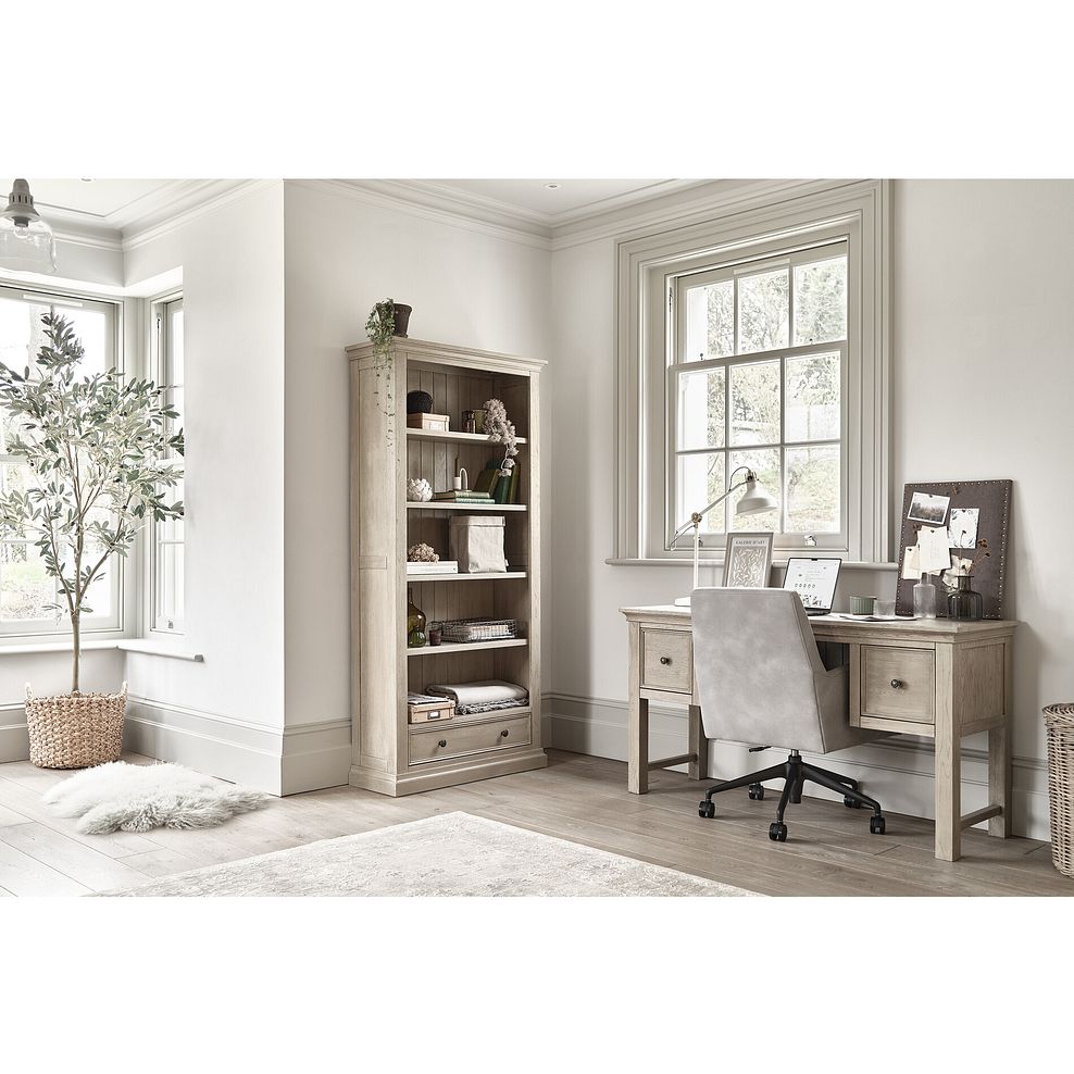 Burleigh Light Grey Tall Bookcase - Solid Hardwood 2
