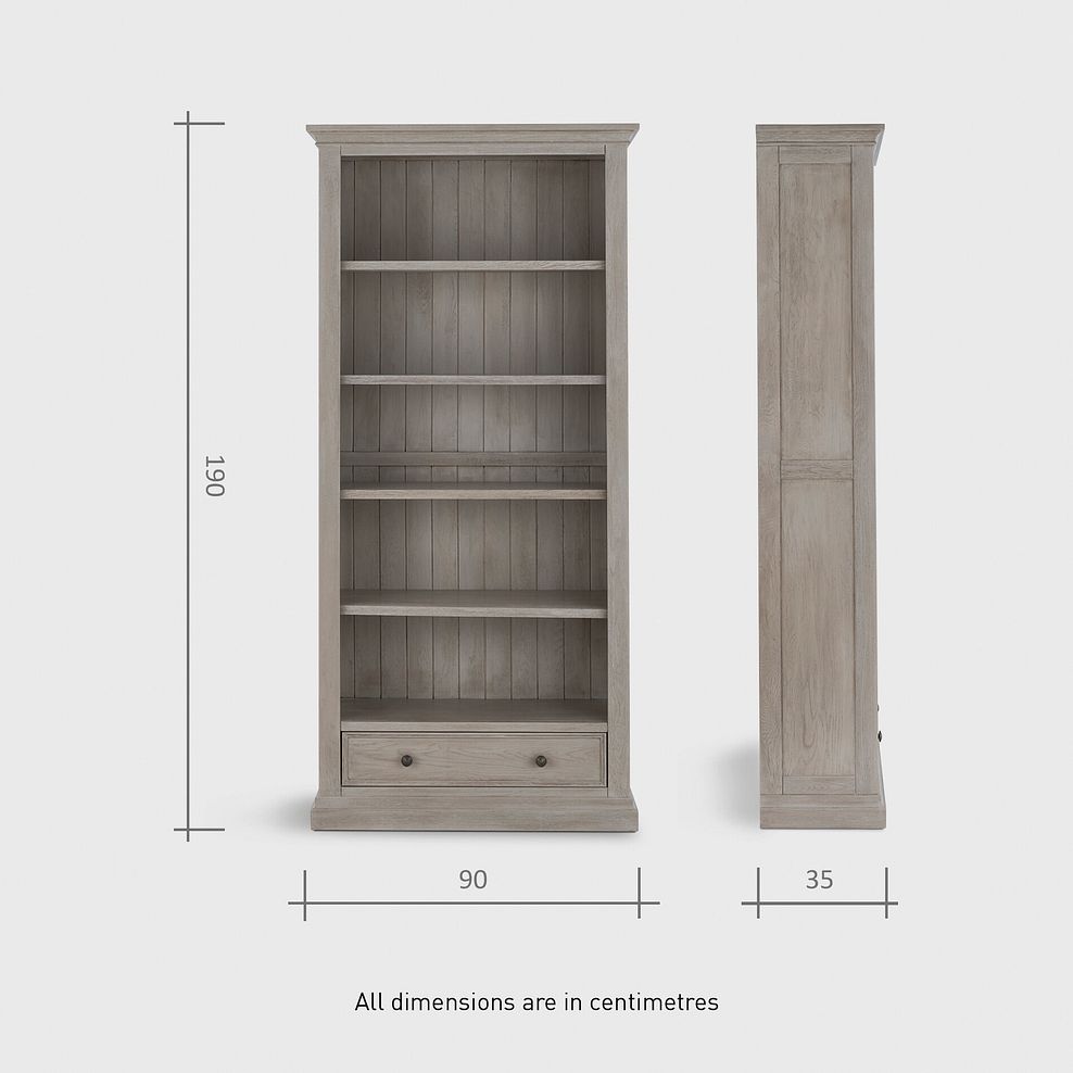 Burleigh Light Grey Tall Bookcase - Solid Hardwood 8
