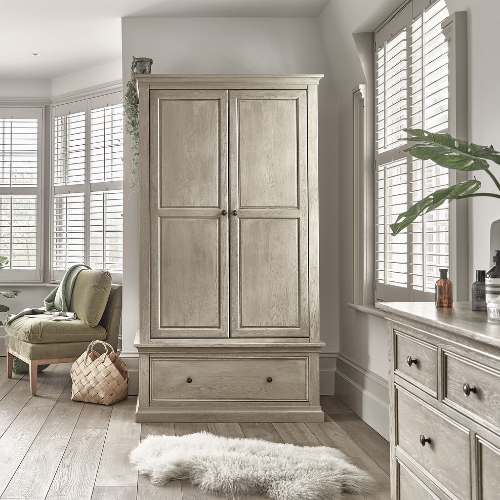 Burleigh Light Grey Double Wardrobe - Solid Hardwood 2