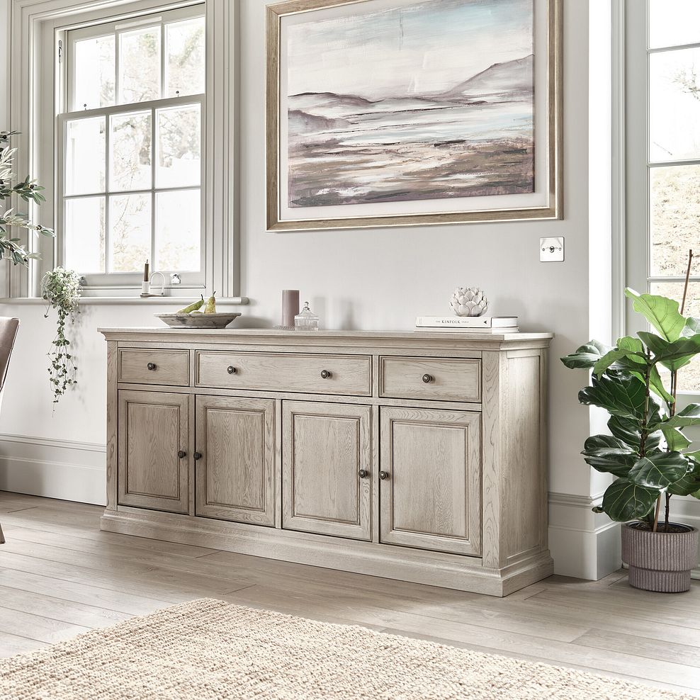 Burleigh Light Grey Extra Large Sideboard - Solid Hardwood 2