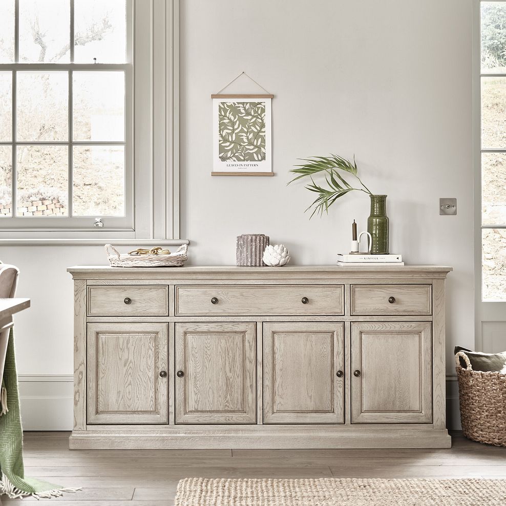 Burleigh Light Grey Extra Large Sideboard - Solid Hardwood 1