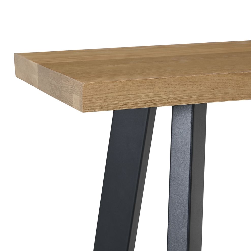 Cam Natural Solid Oak and Metal Bench 160cm 7