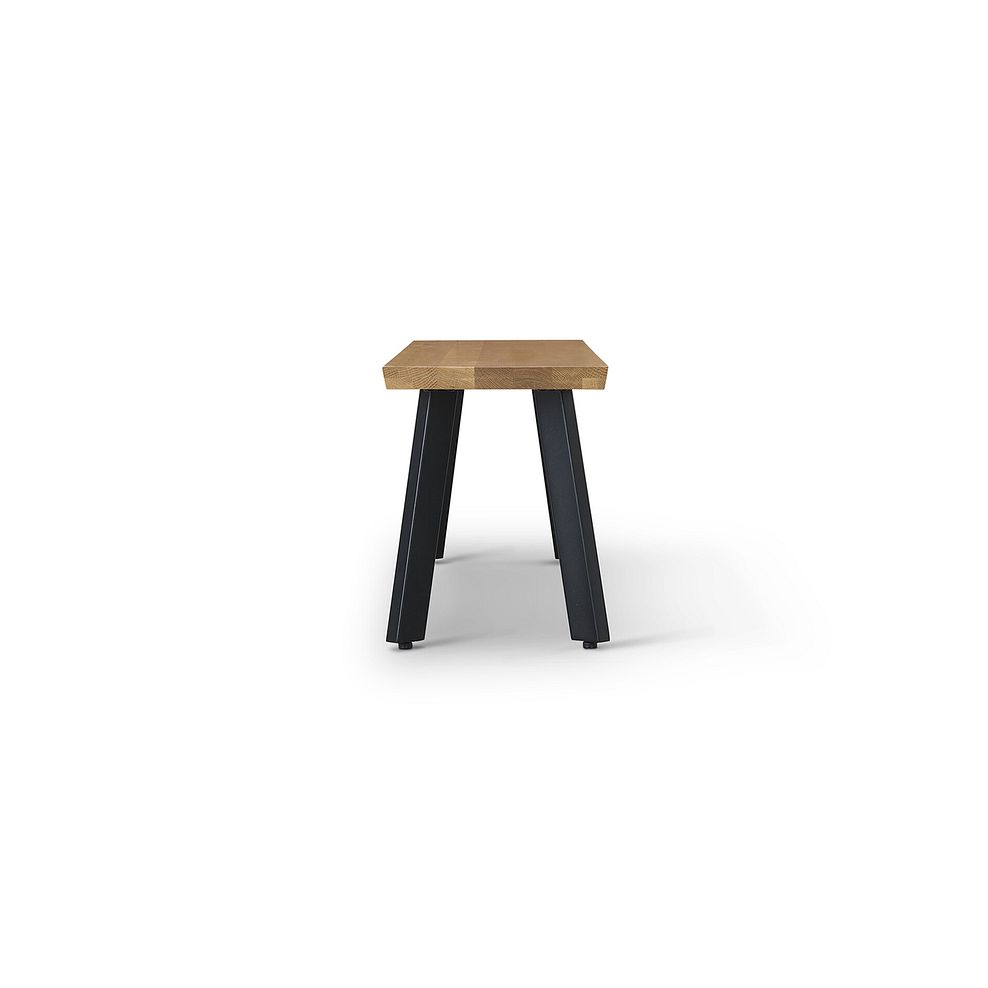 Cam Natural Solid Oak and Metal Bench 160cm 6