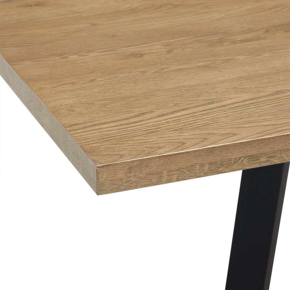Cambridge Natural Solid Oak Rectangle Extending Dining Table with Splay Legs 8