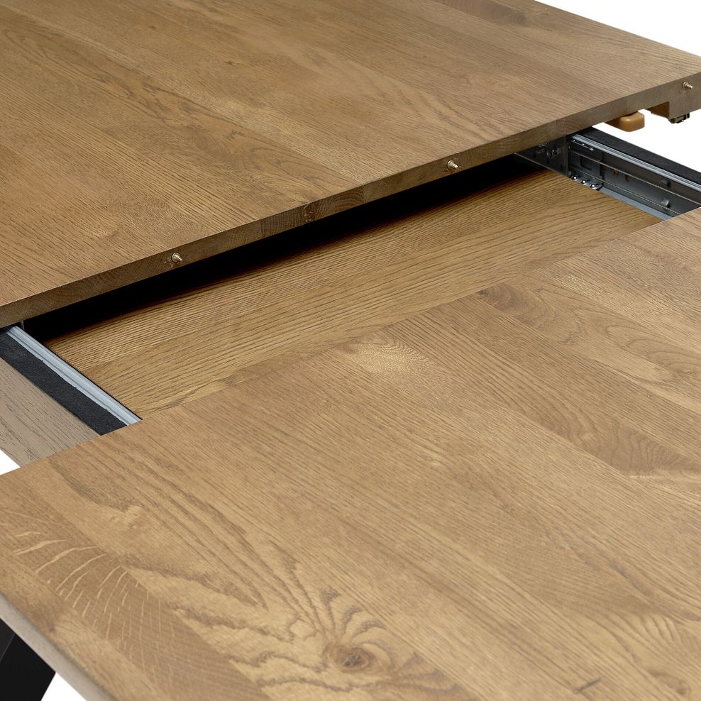 Cambridge Natural Solid Oak Rectangle Extending Dining Table with Splay Legs 9