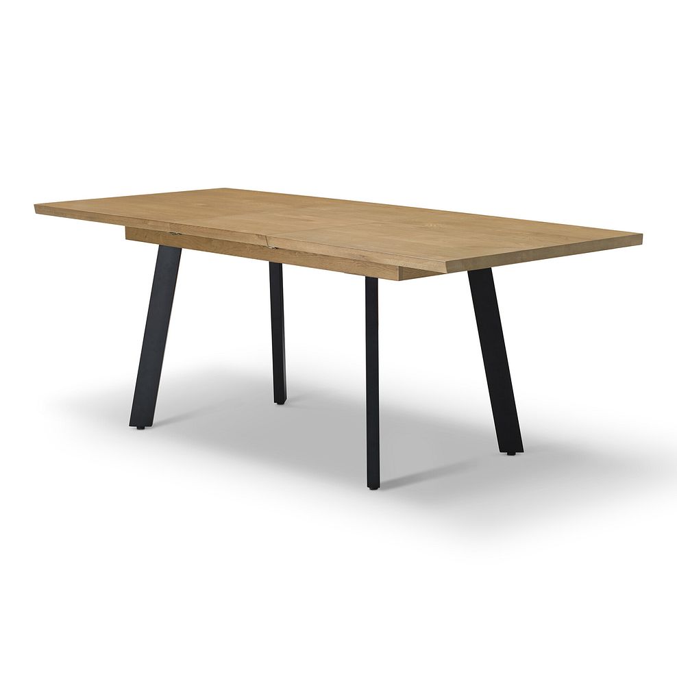 Cambridge Natural Solid Oak Rectangle Extending Dining Table with Splay Legs 4