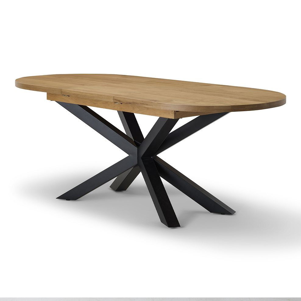 Cami Natural Oak Oval Dining Table with Starbust Legs 6