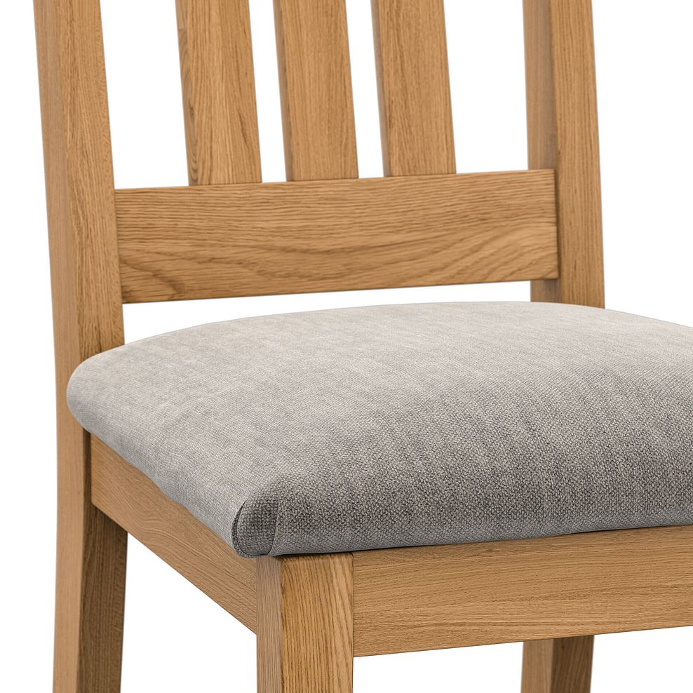 Canterbury Extending Dining Table and 8 Classic Natural Oak Chair with Verona Mocha Fabric 6