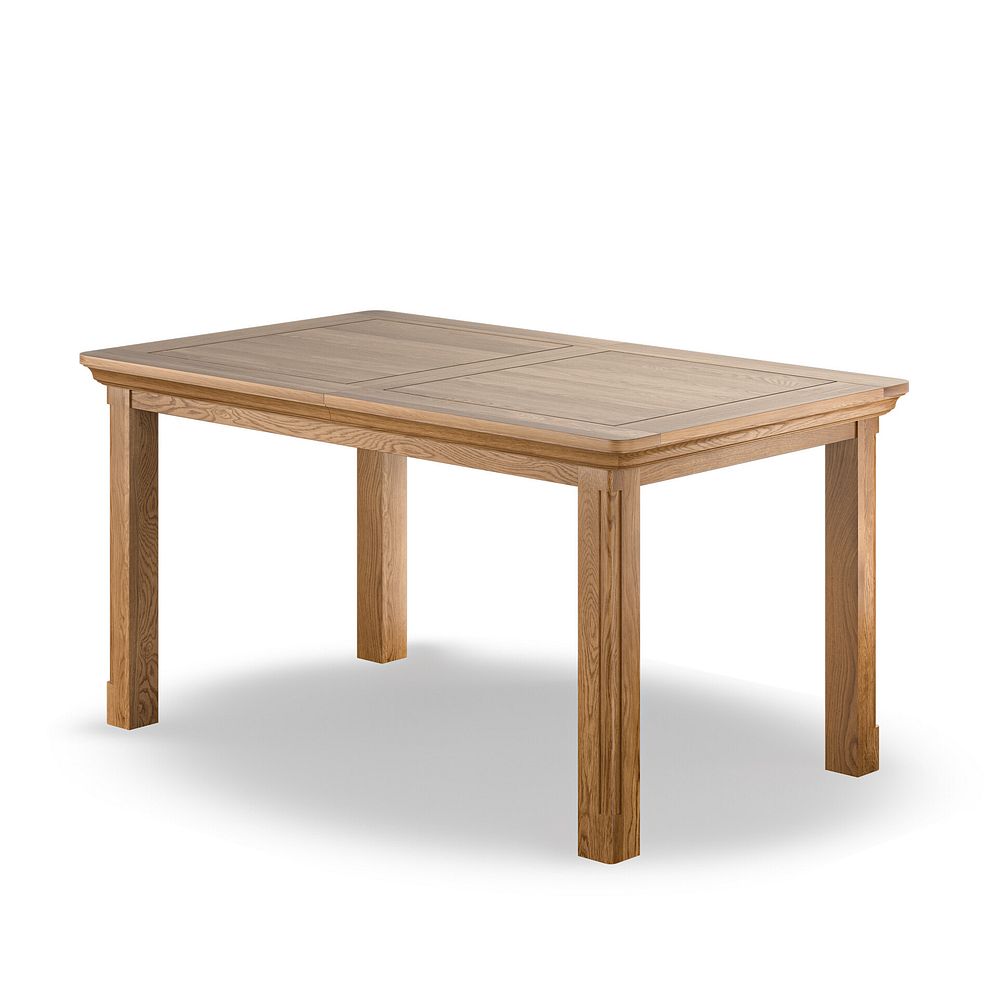 Canterbury Natural Oak Extending Dining Table + 4 Scroll Back Chairs in Heritage Mink Velvet with Oak Legs 1