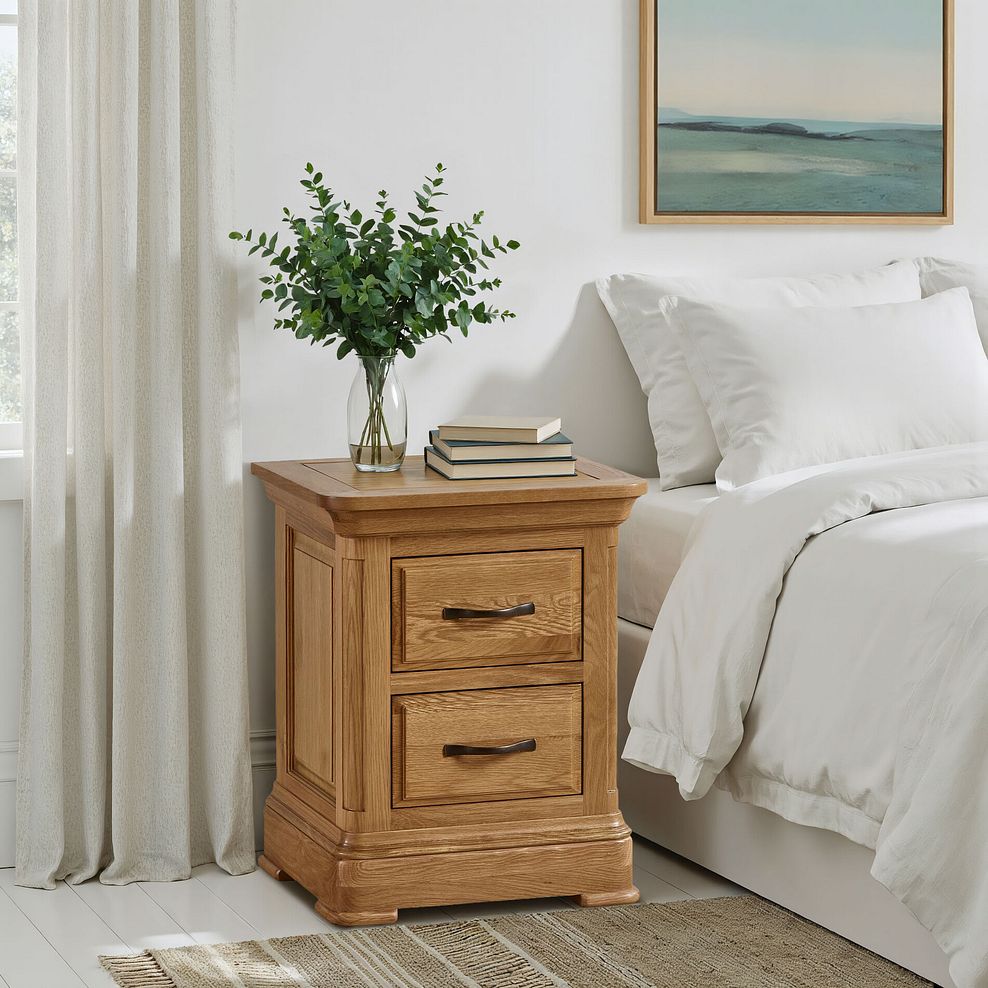 Canterbury Natural Solid Oak Bedside Table 1