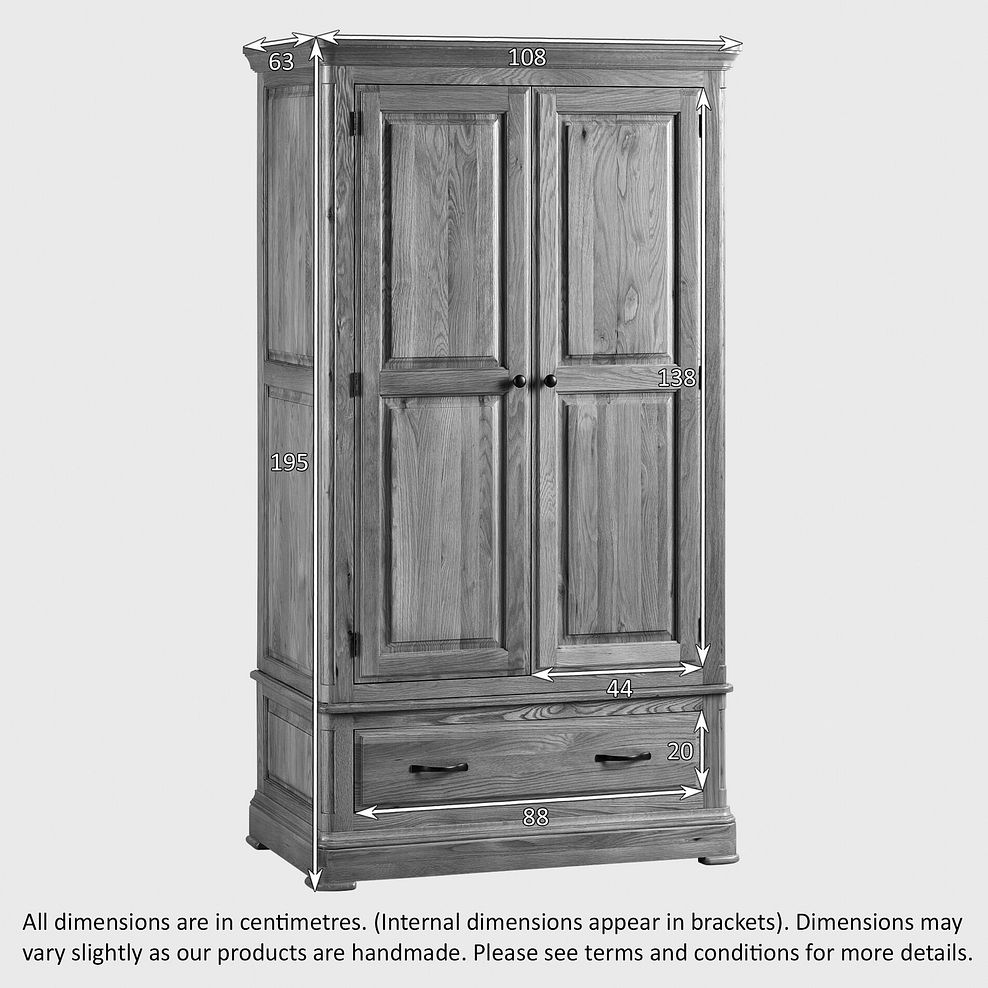 Canterbury Natural Solid Oak Double Wardrobe 6