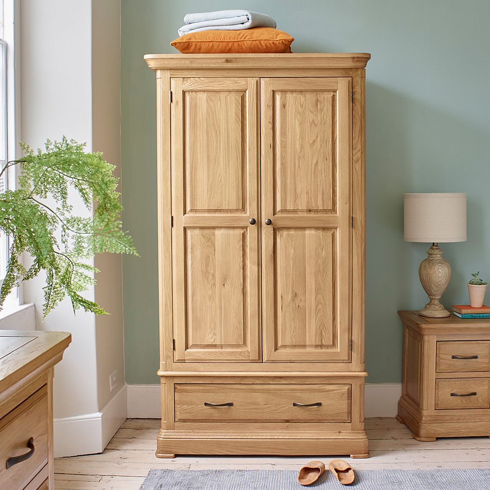 Canterbury Natural Solid Oak Double Wardrobe 1