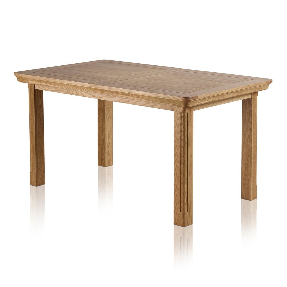 Canterbury Natural Solid Oak Extending Table and 4 Cross Back Chairs with Checked Latte Seats Thumbnail 3