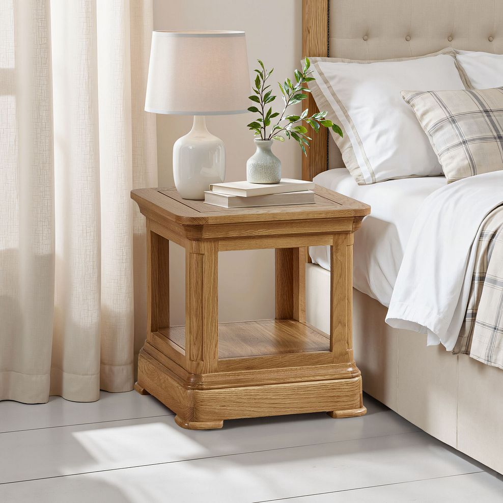 Canterbury Natural Solid Oak Lamp Table 1