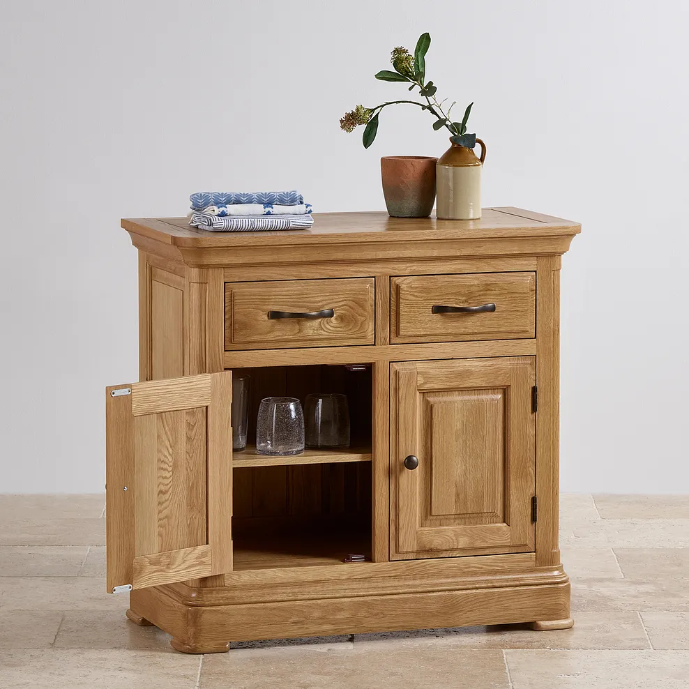 Canterbury Natural Solid Oak Small Sideboard 4