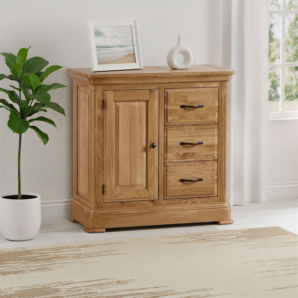 Canterbury Natural Solid Oak Storage Cabinet 1