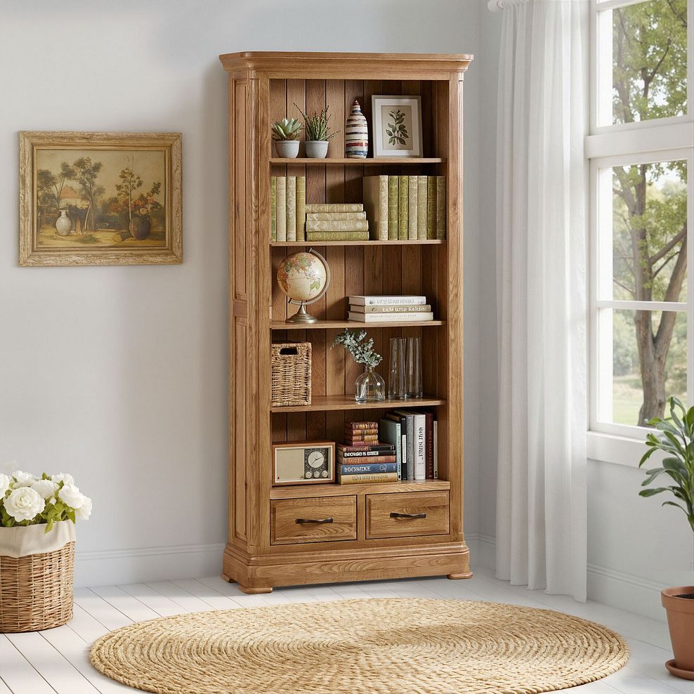 Canterbury Natural Solid Oak Tall Bookcase 1