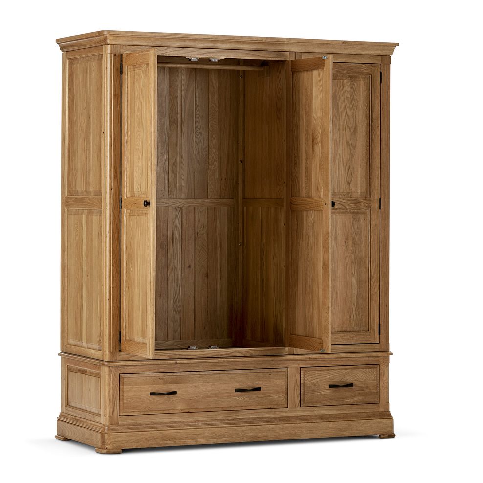 Canterbury Natural Solid Oak Triple Wardrobe 3