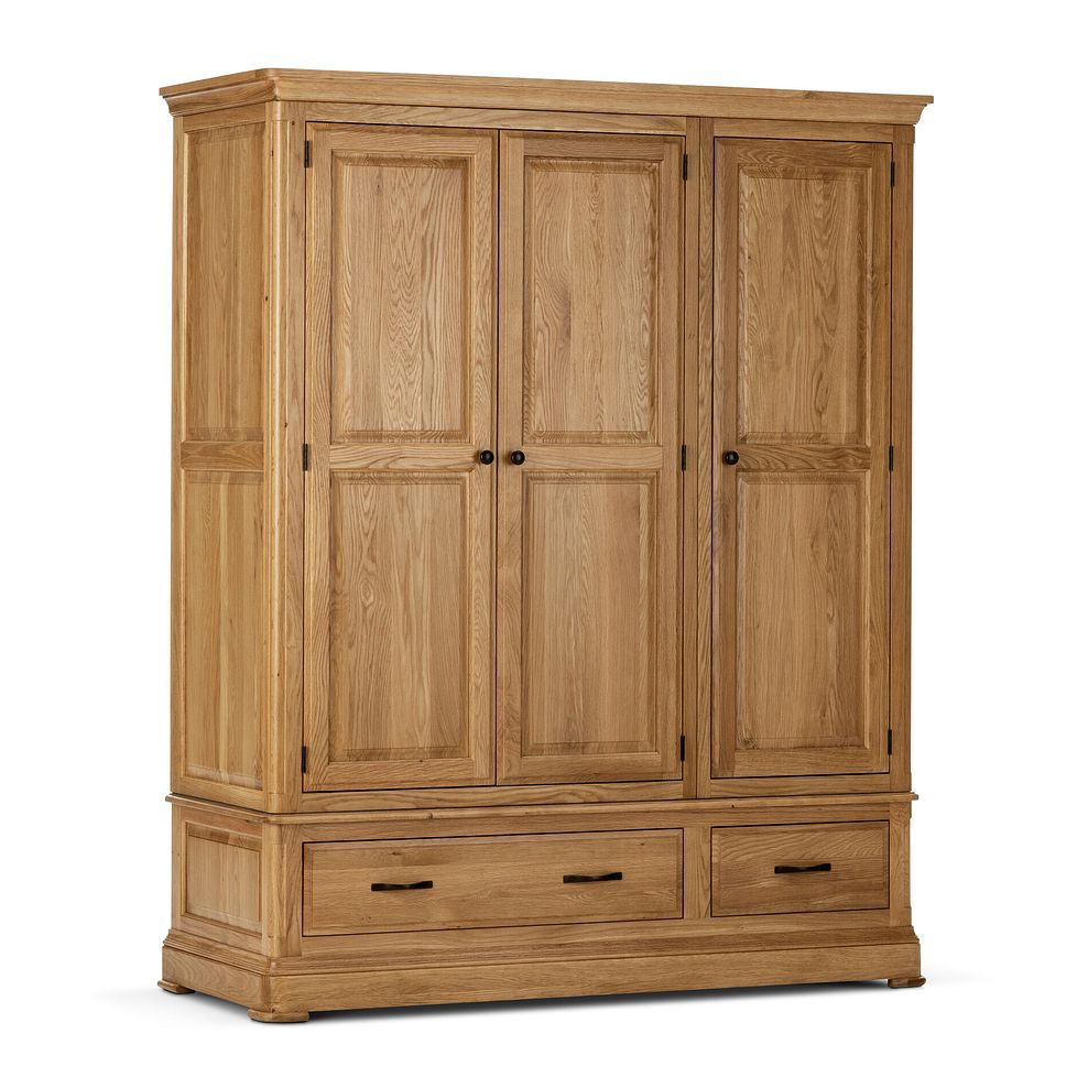 Canterbury Natural Solid Oak Triple Wardrobe 1