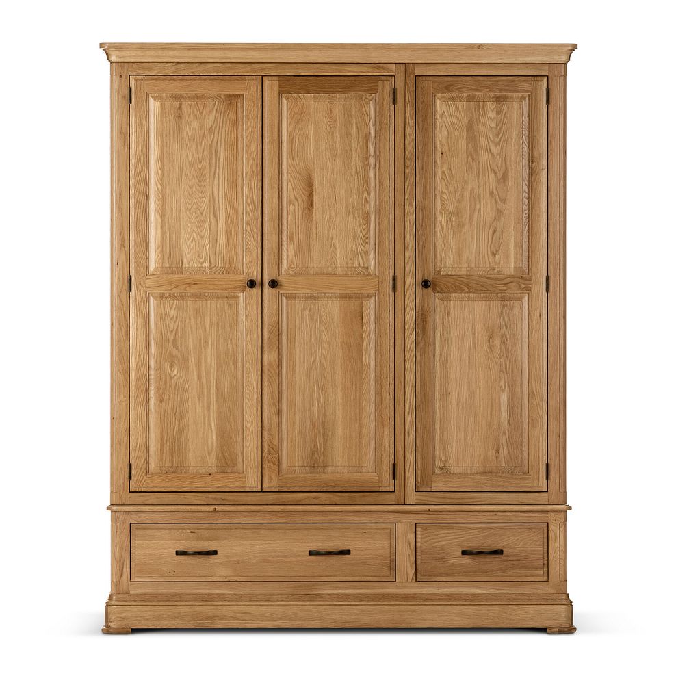 Canterbury Natural Solid Oak Triple Wardrobe 4