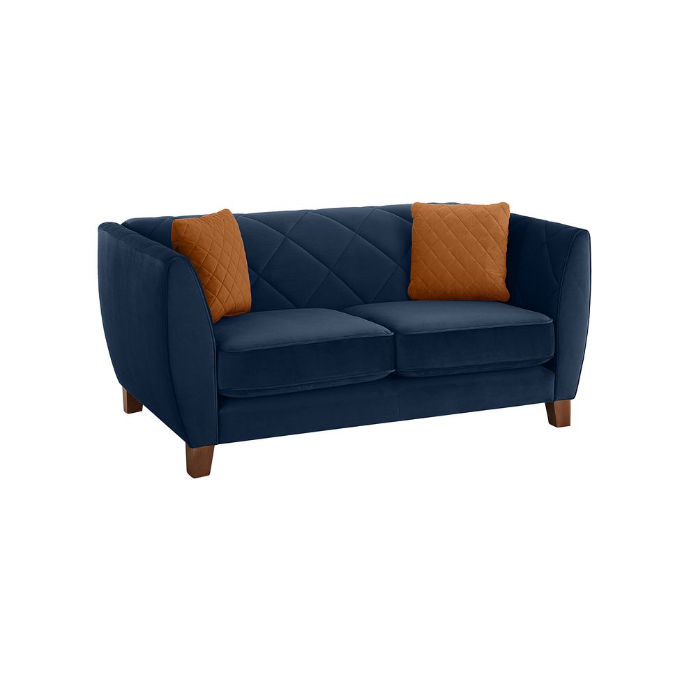 Caravelle 2 Seater Sofa in Blue Fabric 1