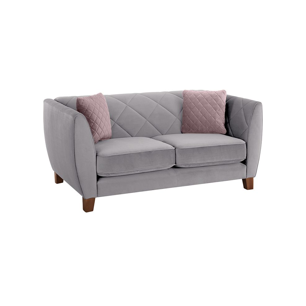 Caravelle 2 Seater Sofa in Silver Fabric 1