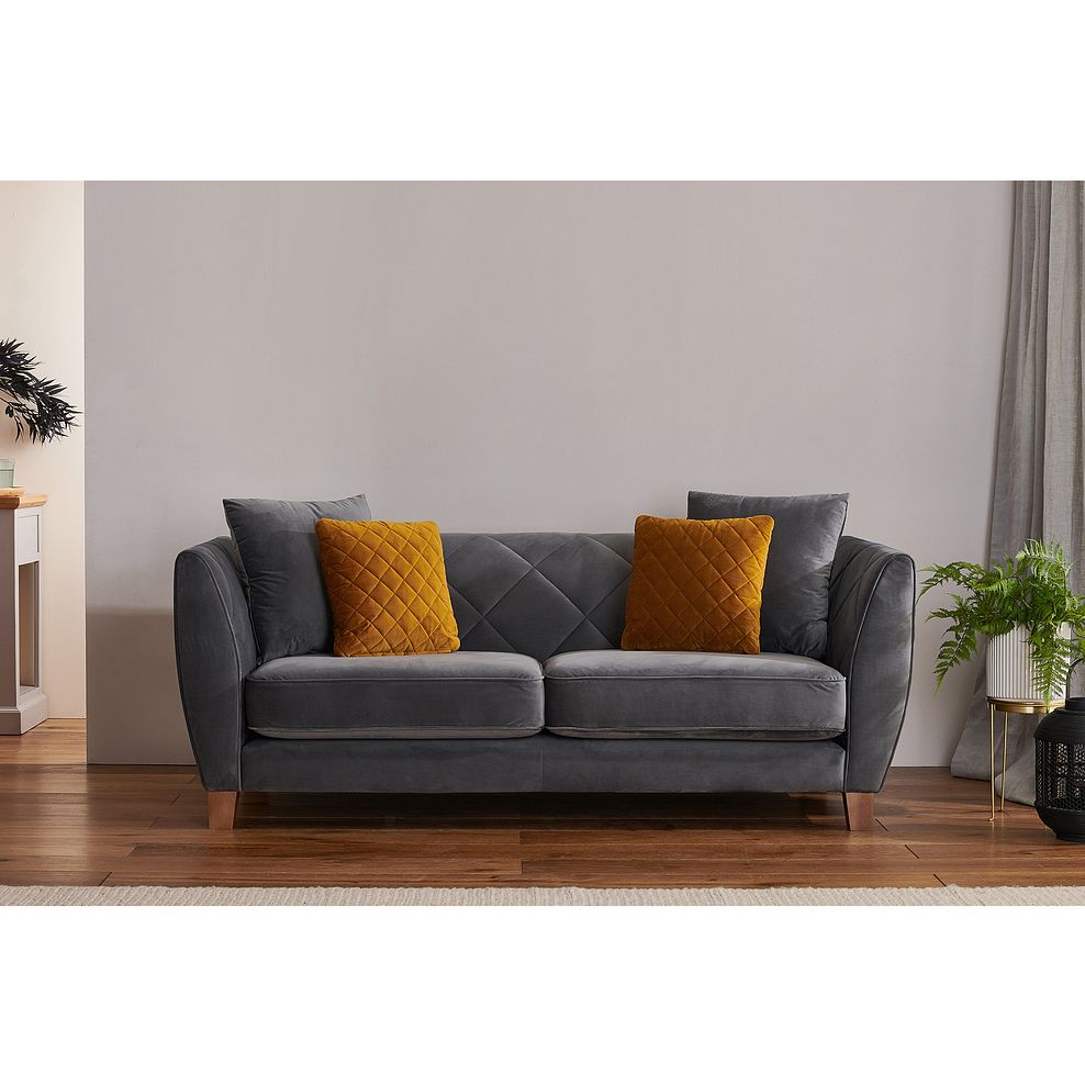 Caravelle 3 Seater Sofa in Anthracite Fabric Thumbnail 2